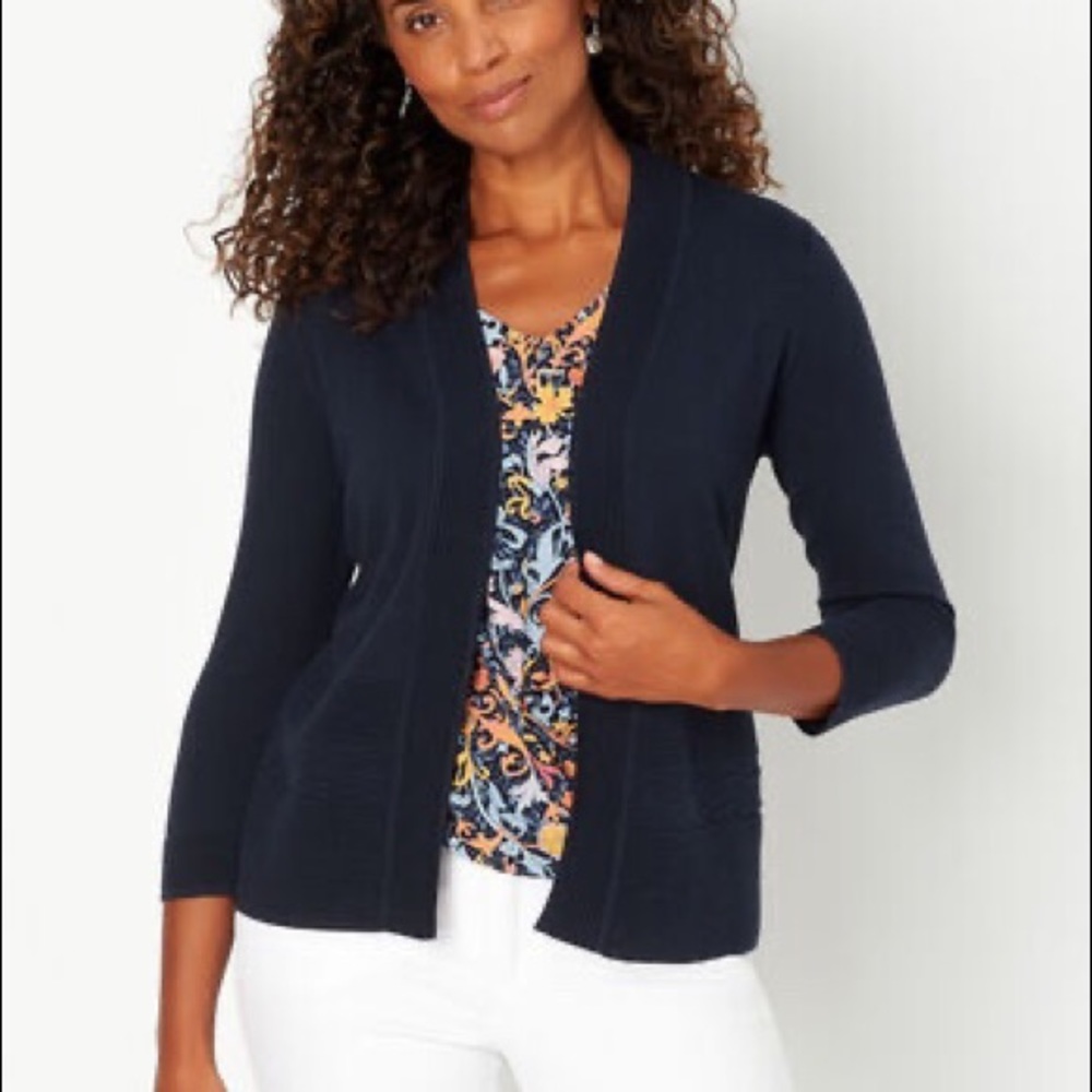 Christopher & Banks Solid Open Cardigan Sweater